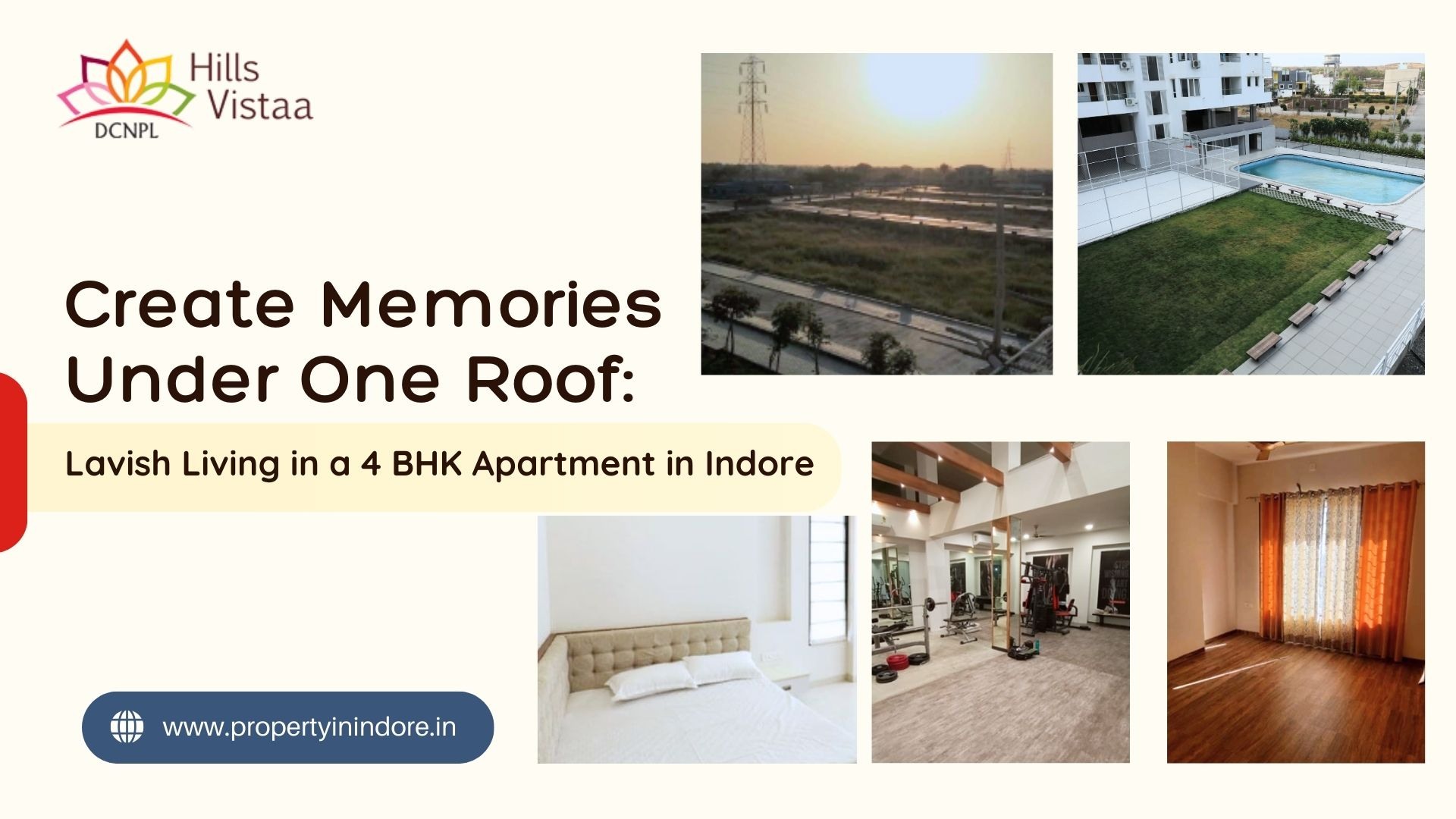 Create Memories Under One Roof: Lavish Living in a 4 BHK Apartment in Indore