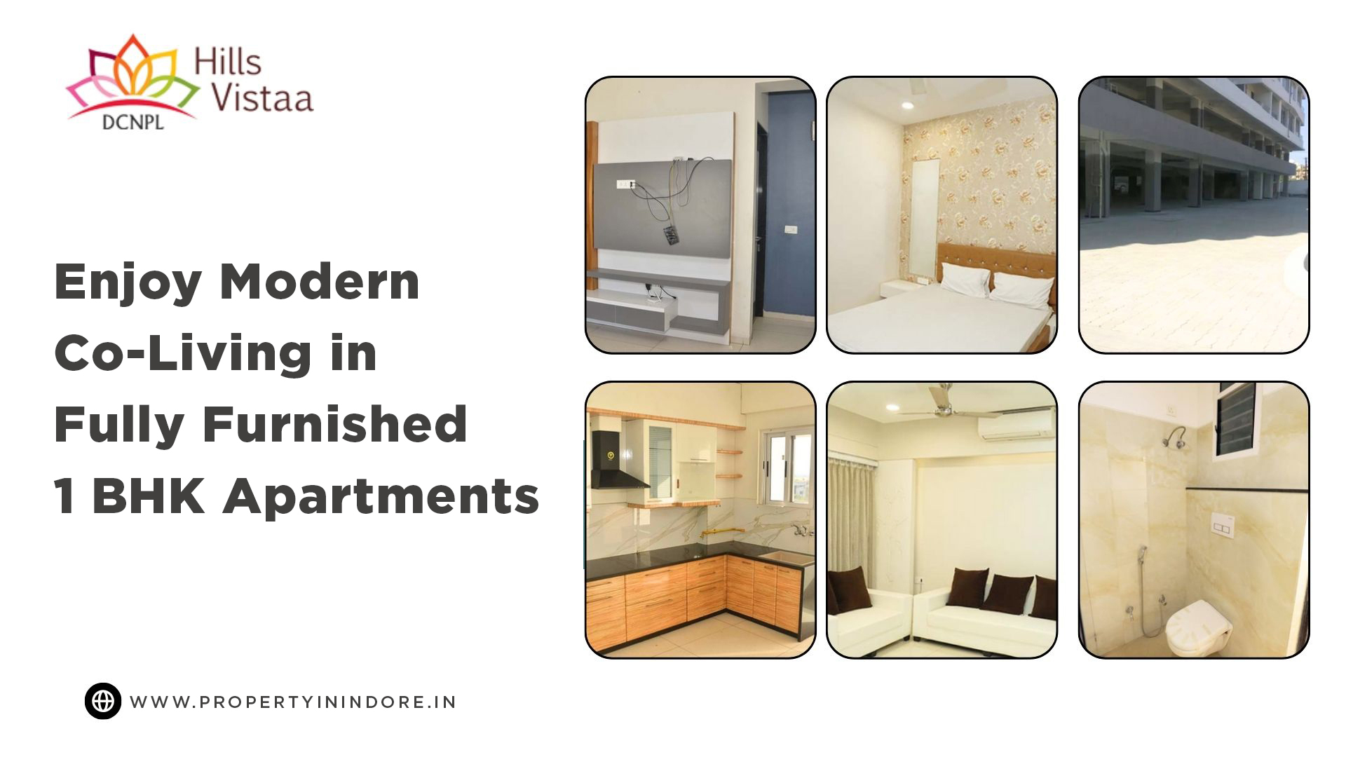Enjoy Modern Co-Living in Fully Furnished 1 BHK Apartments